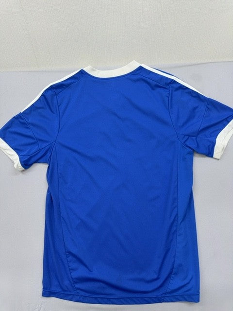 Vintage Adidas Men's Blue Jersey – Size M, Schalke Gazprom Royal schalke