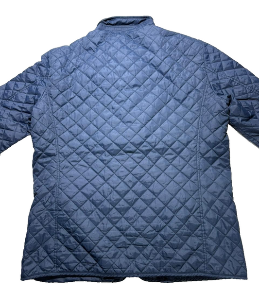 Men Sea Barrier Men's Quilted Jacket Blue L Multi Pockets
