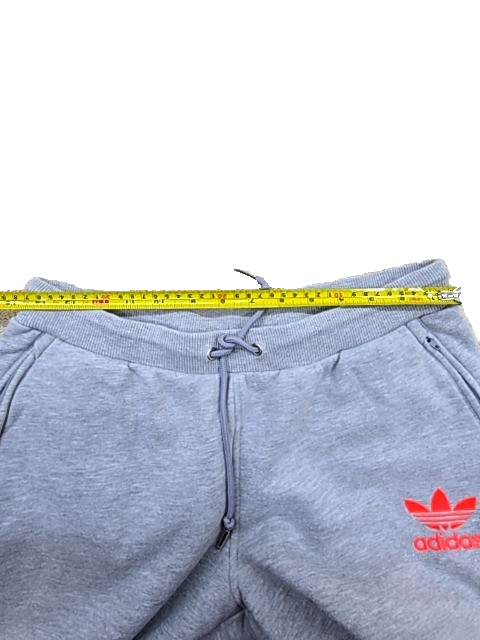 Adidas Unisex Grey 3-Stripes Fleece Sweatpants Size M