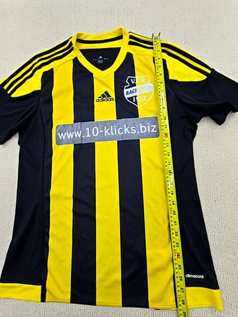 Adidas Men's Yellow Black Striped Soccer Jersey(#7) L Climacool