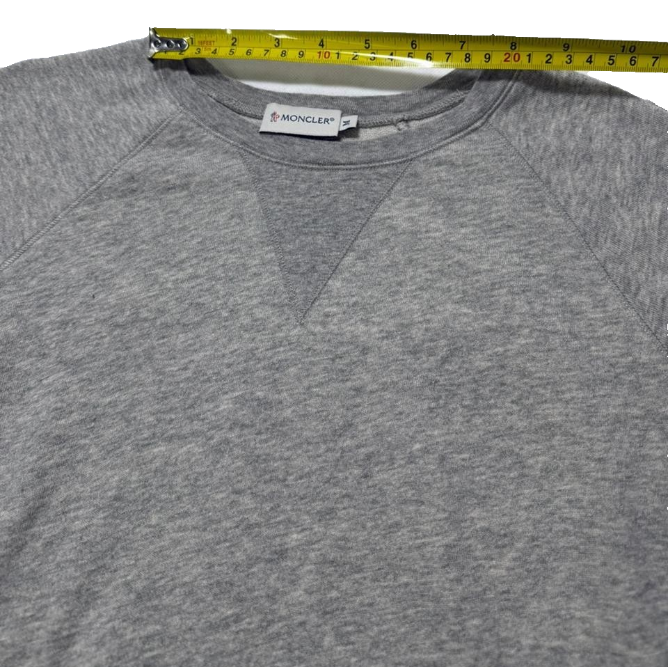 Moncler Grey Short Sleeve Sweatshirt For Women - Size M