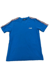 Fila Unisex Blue T-Shirt – Size S, Logo, Striped