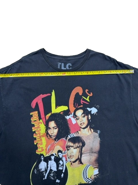 TLC Vintage Band T-Shirt XL Black Graphic Print 1996 Cotton