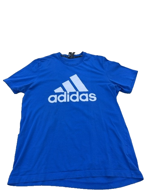Adidas Men's Blue T-Shirt – Size XL, Short Sleeve, Crew Neck
