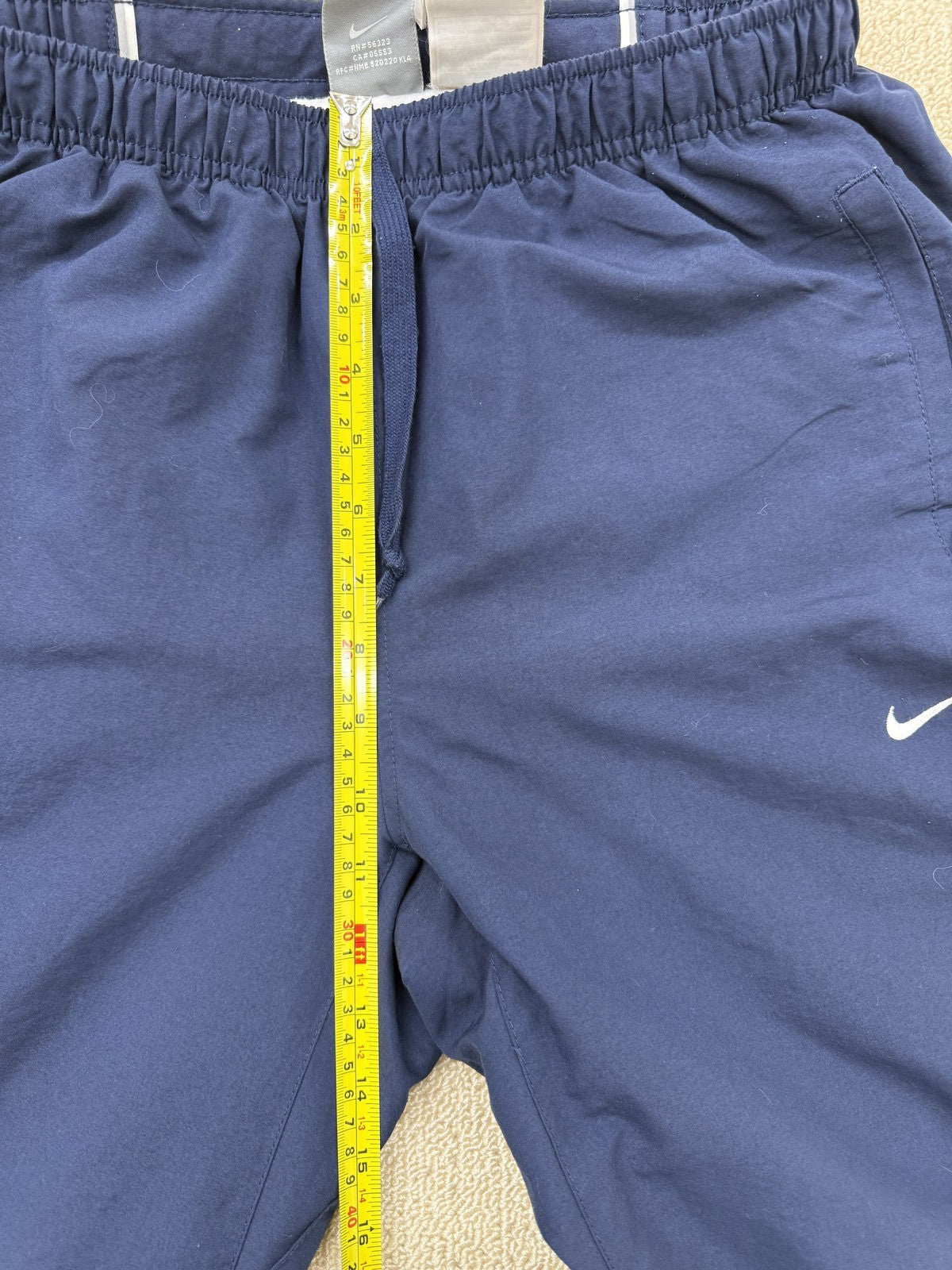 Nike Men's Navy M Pants Drawstring White Piping Solid