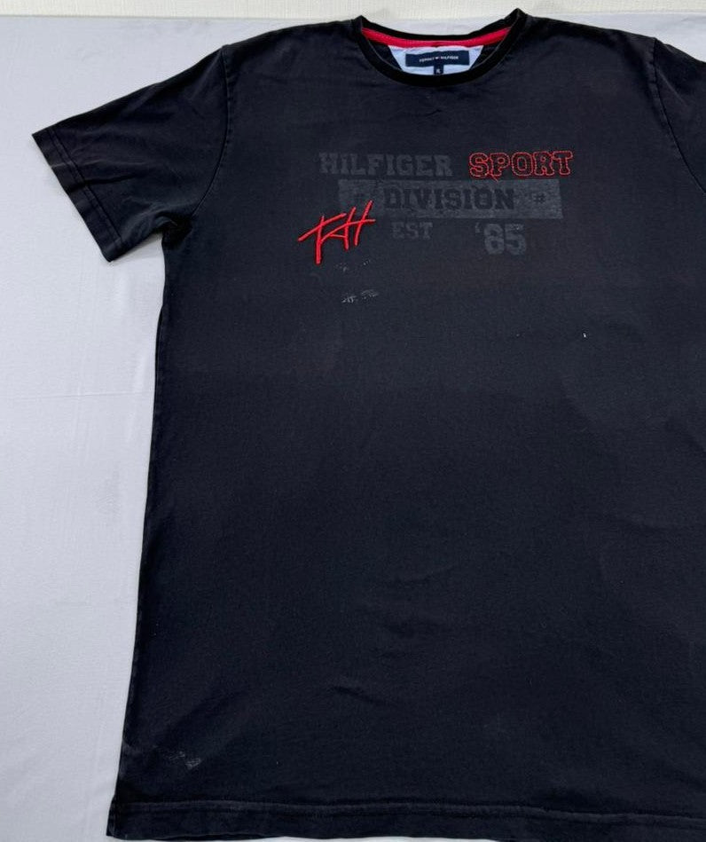 Tommy Hilfiger Men's Black 1985 T-Shirt XL Cotton Logo Exclusive