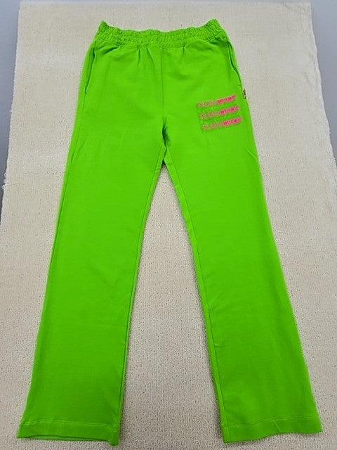 Plein Sport Women's Green Track Pants, Logo, Cotton – Ref 801FC