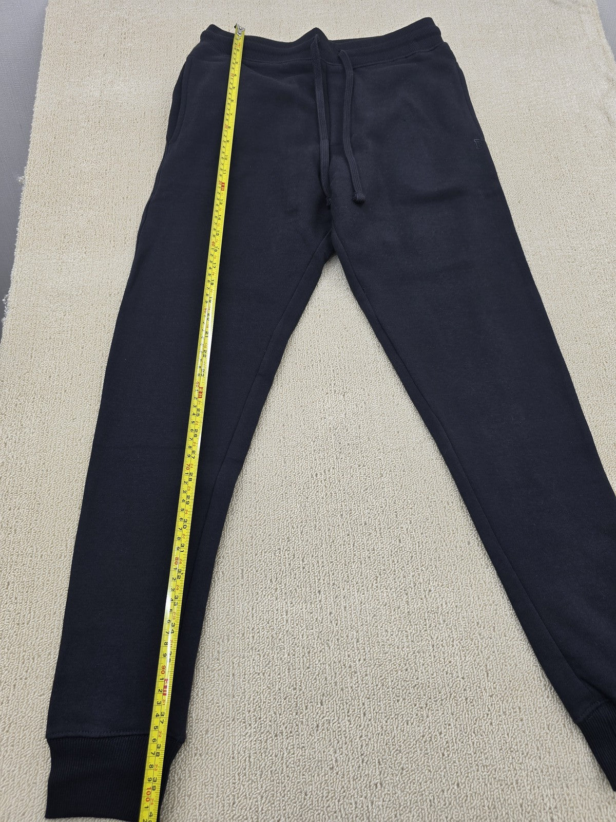 French Connection Black Cotton Blend Jogger Sweatpants M Long Inseam Men