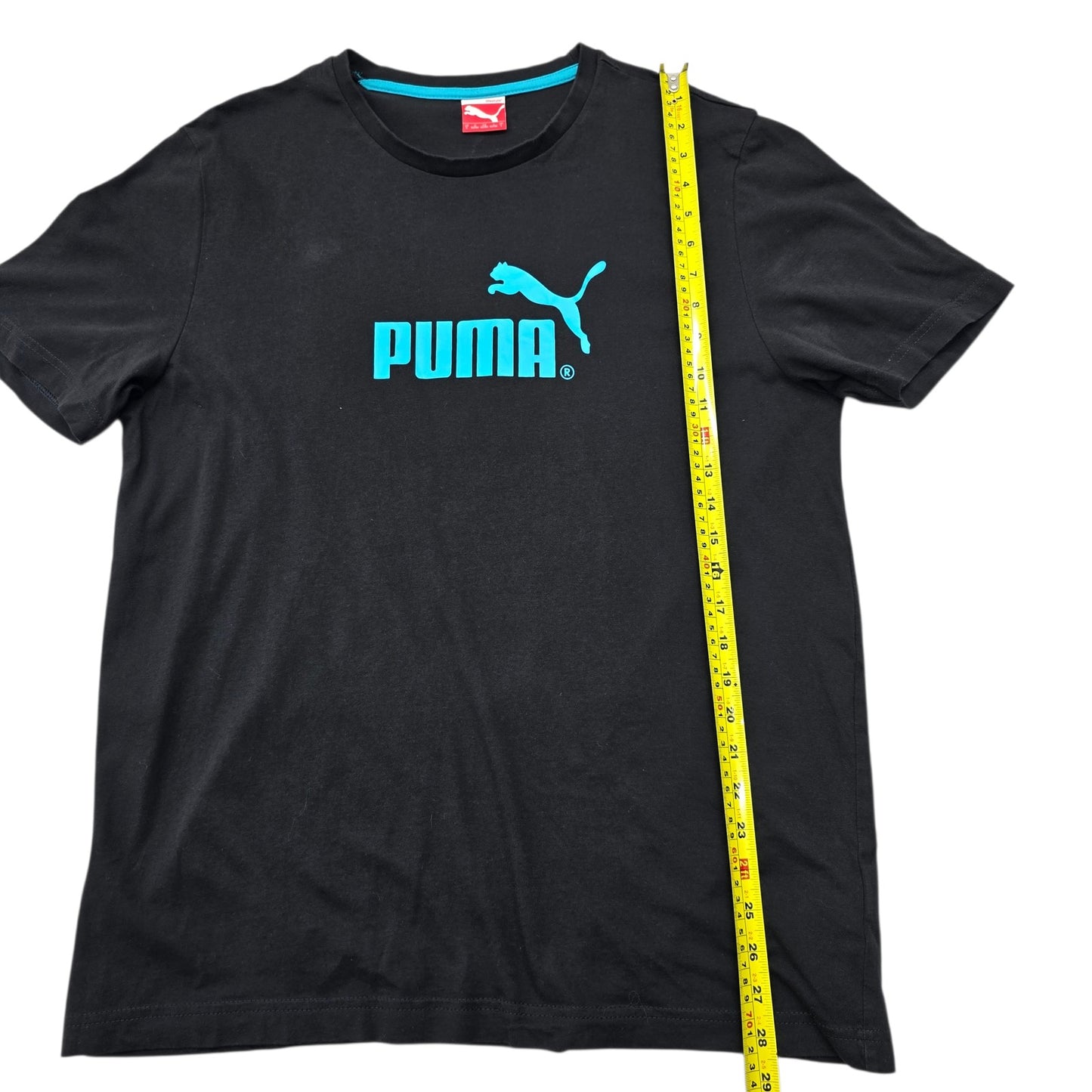 PUMA Men's Black Cat Logo Crew Neck T-Shirt Size L