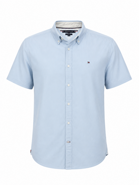 Tommy Hilfiger Men's Blue Shirt – Size 2XL, Slim Fit
