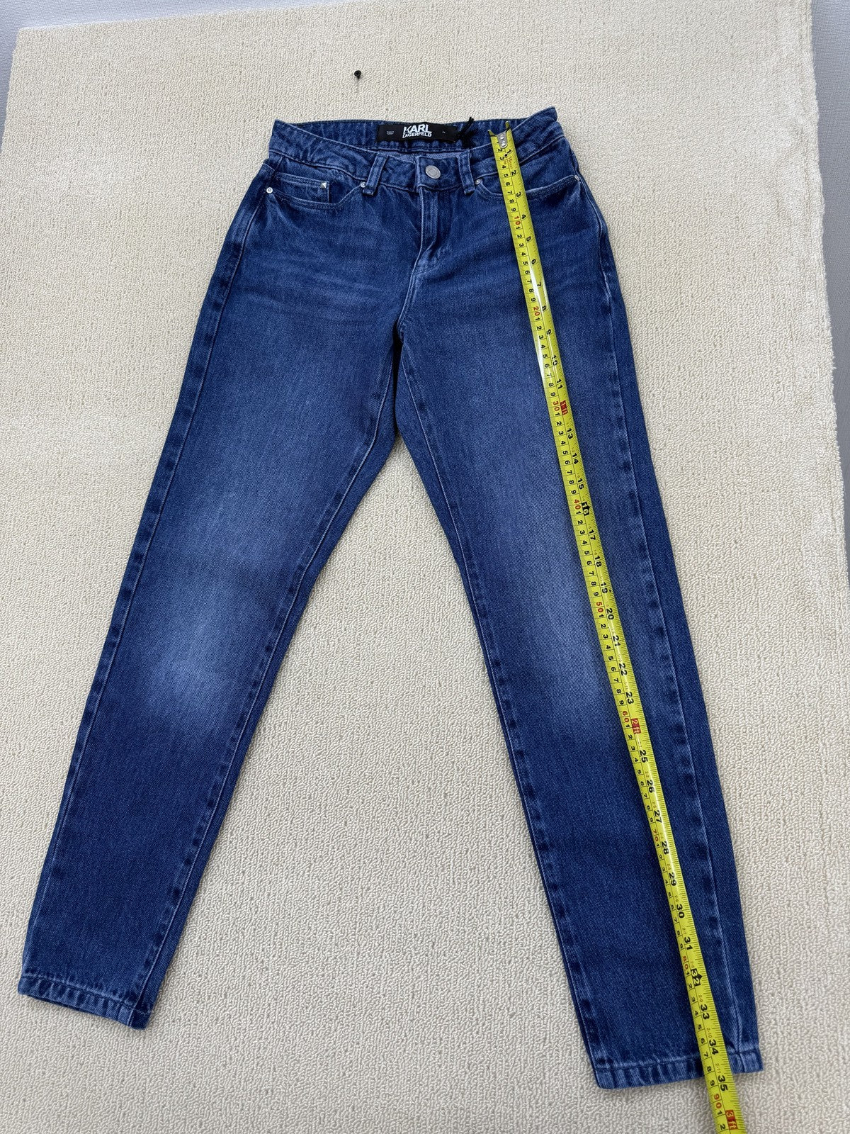 Karl Lagerfeld Women's Blue Size 24 Jeans 100% Cotton Denim Turkey