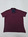 Tommy Hilfiger Men Burgundy Polo Shirt XL Cotton Tagless Solid