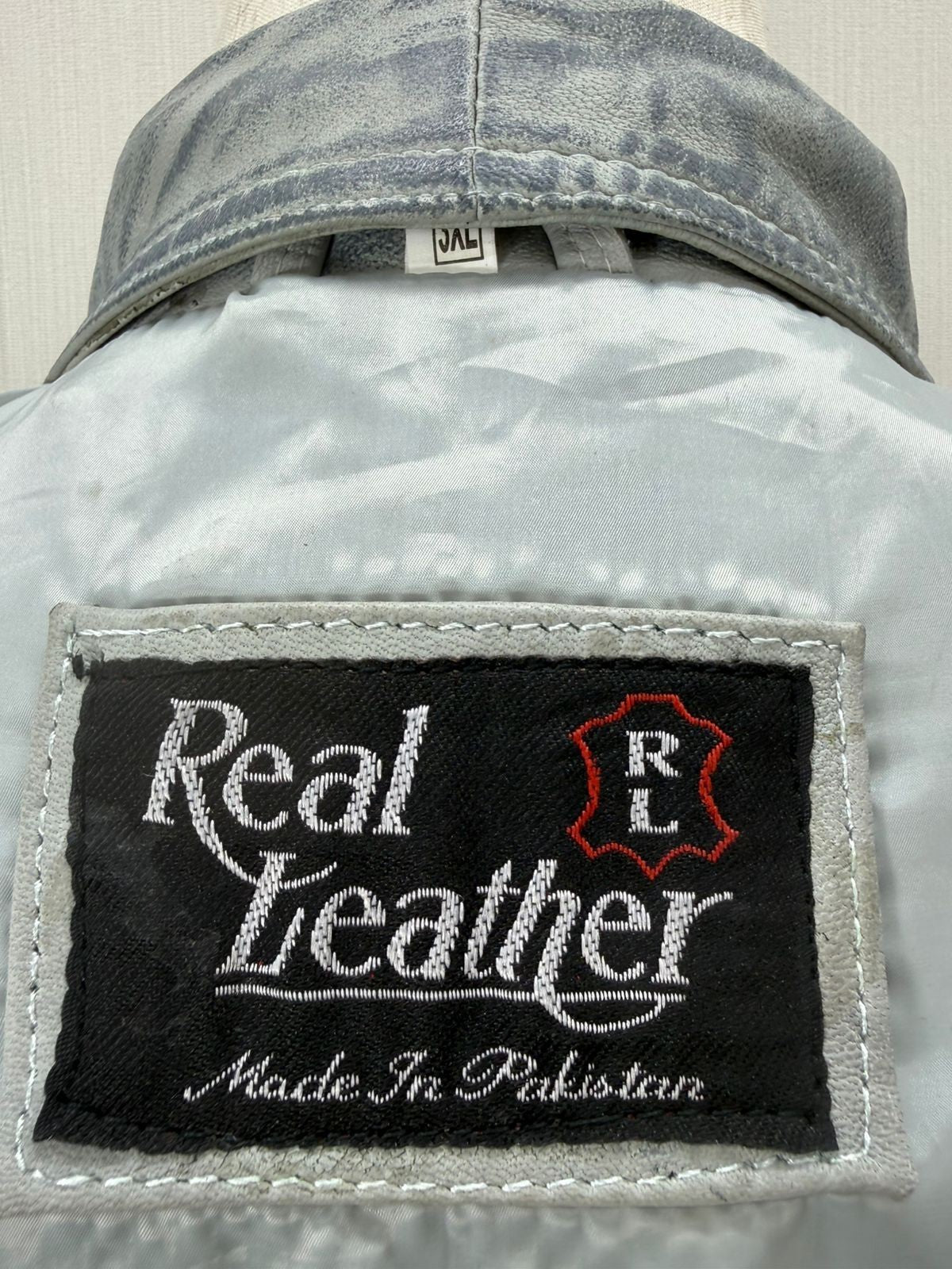 Men's Italian Sheepskin Genuine Leather Premium Soft Jacket Blue Coat Size Large