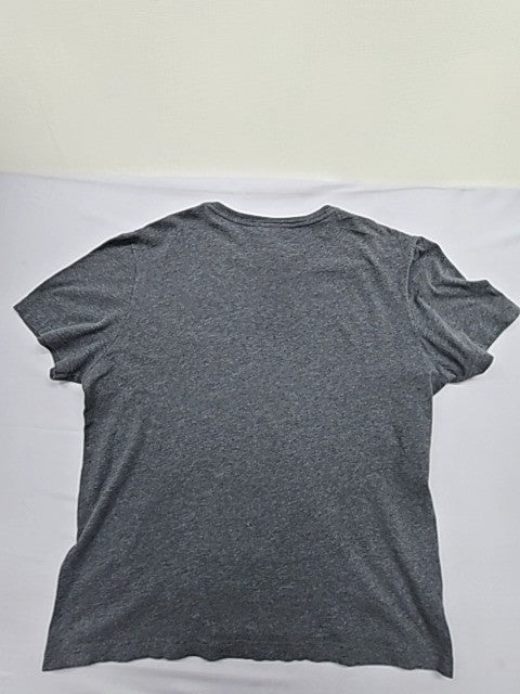 Lacoste Gray Cotton T-Shirt XL Men Short Sleeve Croc Logo