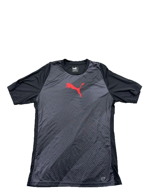 Puma Men's Gray T-Shirt – Size S, Short Sleeve, Crew Neck