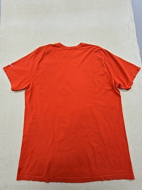 Nike Men's Orange T-Shirt – Size M, Short Sleeve