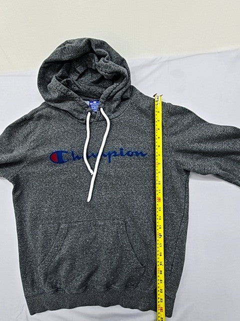 Champion Men's Grey Fleece Pullover Hoodie Medium Regular