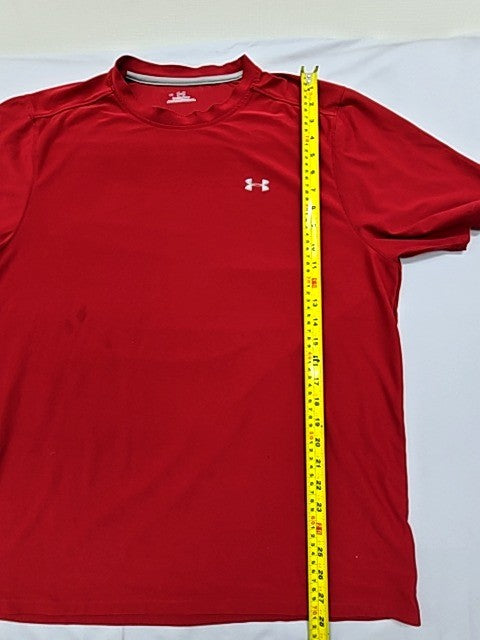 Under Armour Men's Red Short Sleeve T-Shirt Size LG Crewneck