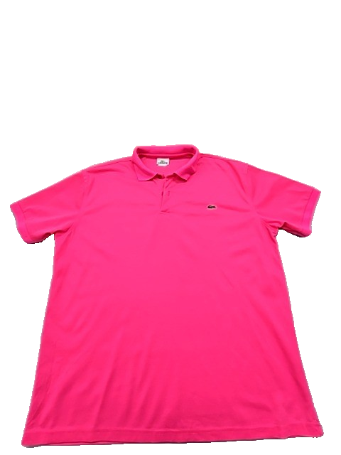 Lacoste Men's Pink Polo Shirt – Size S, Short Sleeve, Cotton