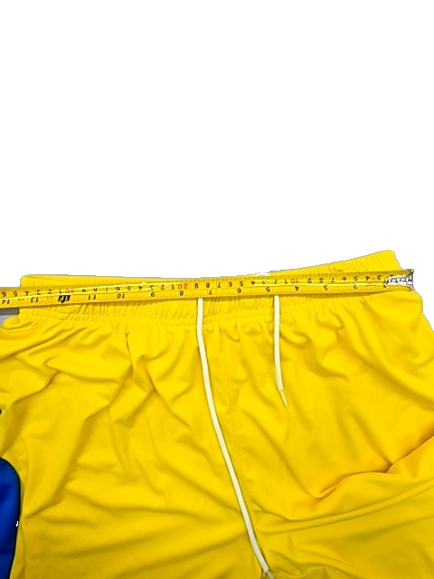 Puma Men's Yellow-Blue Colorblock Athletic Shorts Size M MPN DE-91074