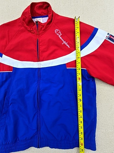 Champion Men's Red/White/Blue Colorblock Nylon Jacket Size M