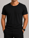 Massimo Dutti Men Black T-Shirt size M product image 1