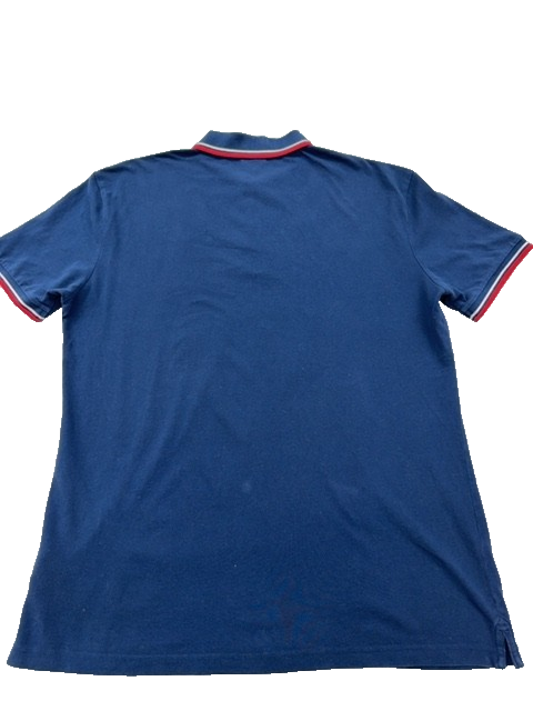 Diadora Men's Blue Cotton Polo Shirt XXL Short Sleeve Button