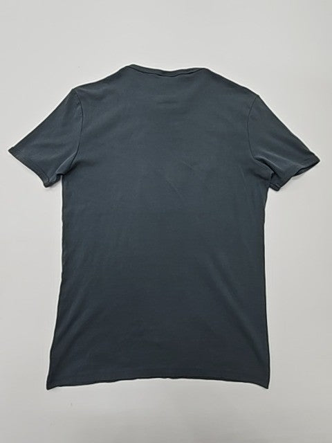 G-Star Raw Men's Blue T-Shirt – Size M, Logo, Crew Neck