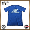New Balance Men's Blue T-Shirt – Size M, Short Sleeve, Crew Neck