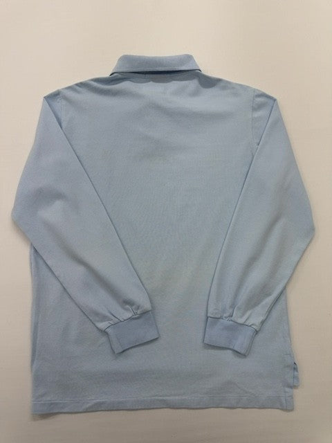Polo Ralph Lauren Youth Blue Shirt – Size 7, Logo, Long Sleeve