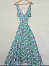 Koton Women's Green Dress – Size M, Floral, Sleeveless