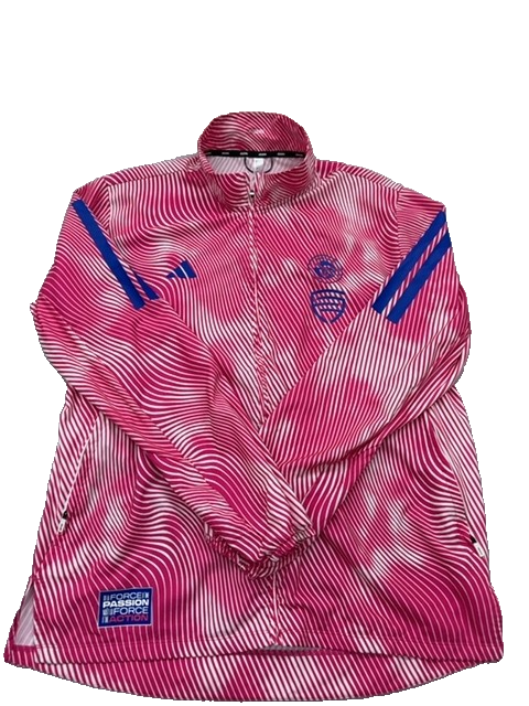 Adidas Women's Pink Jacket – Size L, Slim Fit, Running