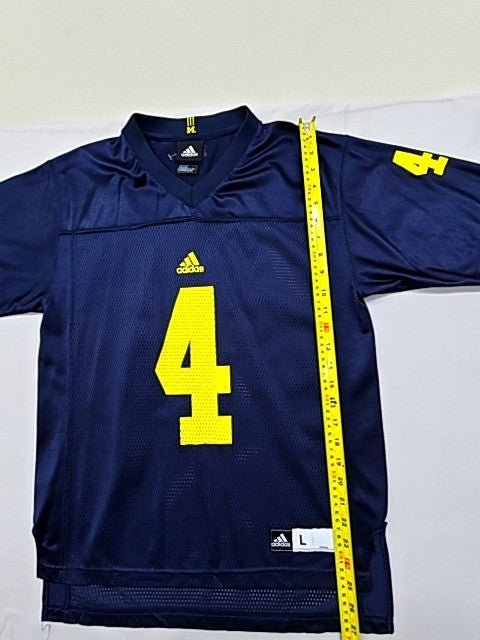 Adidas Michigan Wolverines Navy Blue Replica Jersey L ClimaCool V-Neck