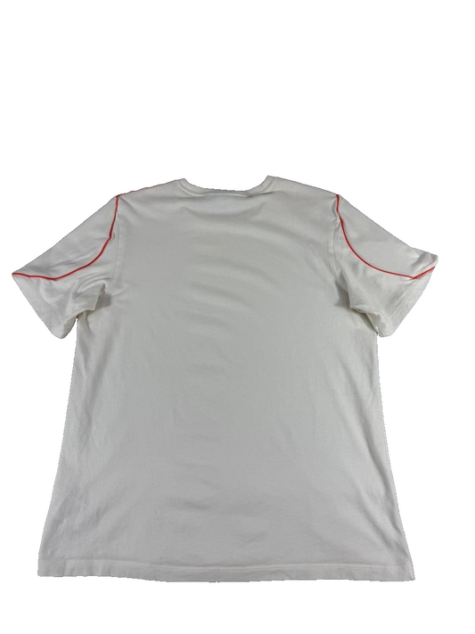 Adidas Men's White T-Shirt – Size 14, Short Sleeve