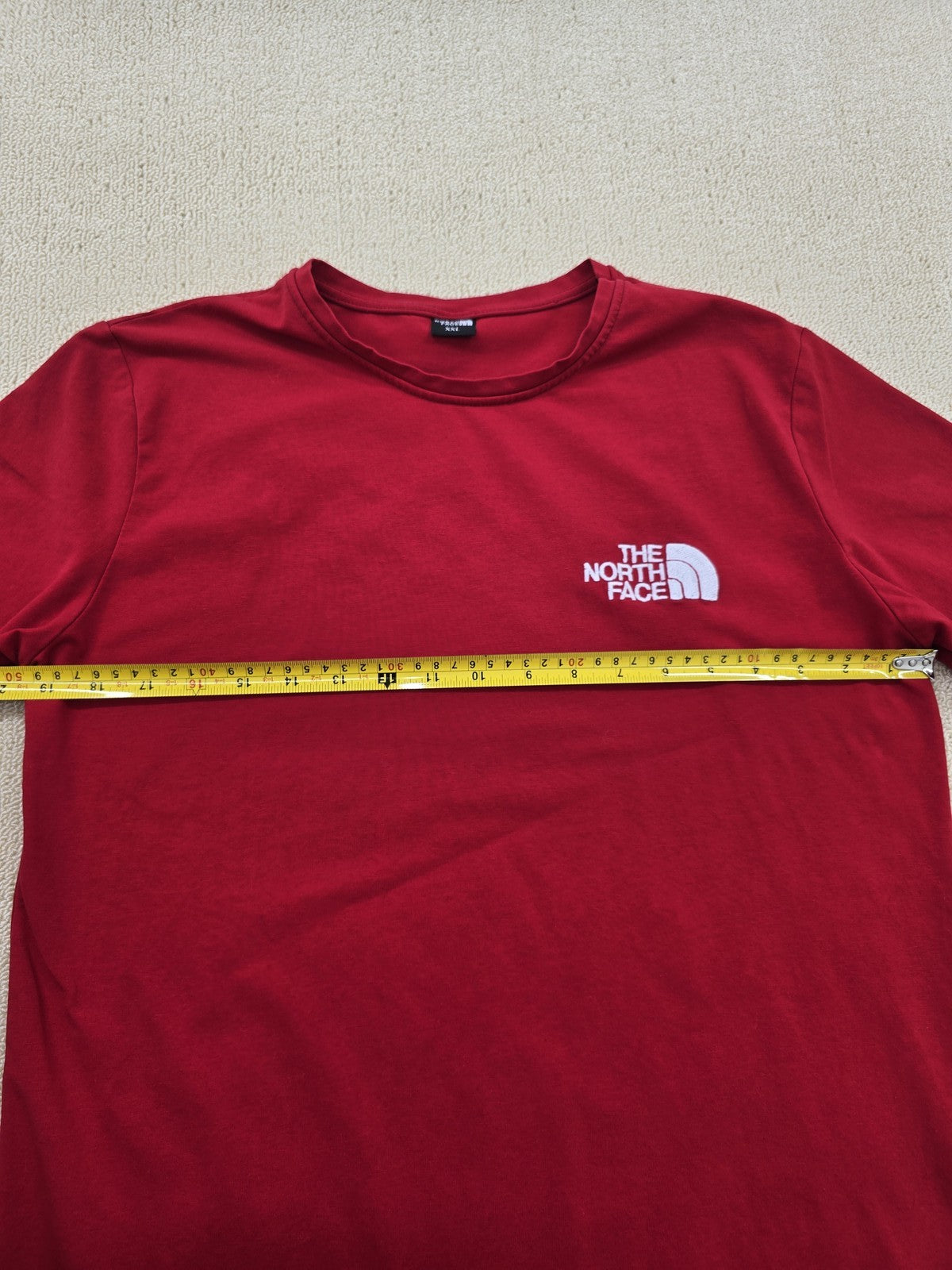 The North Face Red XXL Men's Short Sleeve Crewneck T-Shirt