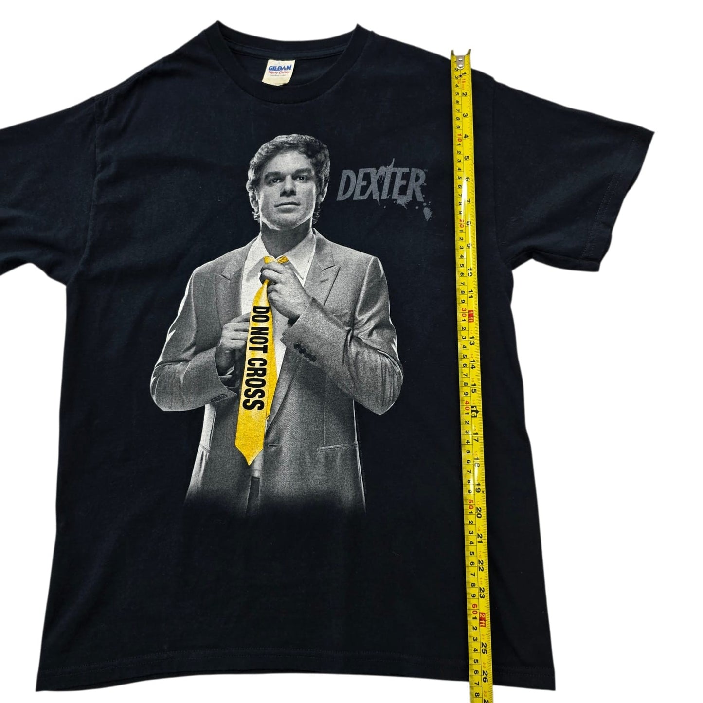 Gildan Unisex Dexter Morgan Black Graphic T-Shirt Size M