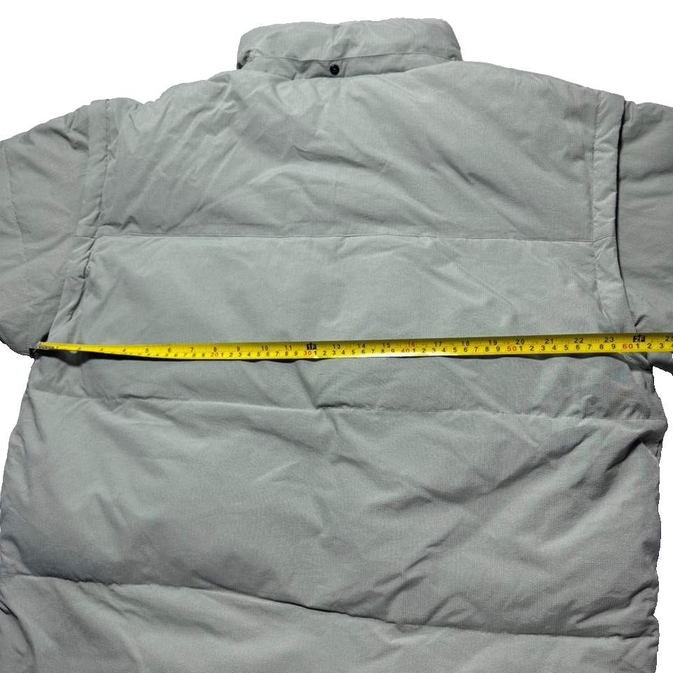 Fila Men's Puffer Jacket XXL Light Green Padded Winter Coat High Neck Zip Pocket