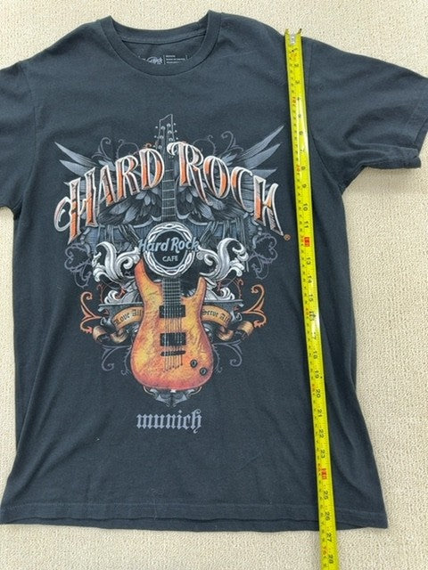 Hard Rock Cafe Men's Navy T-Shirt Size Medium Crewneck Cotton