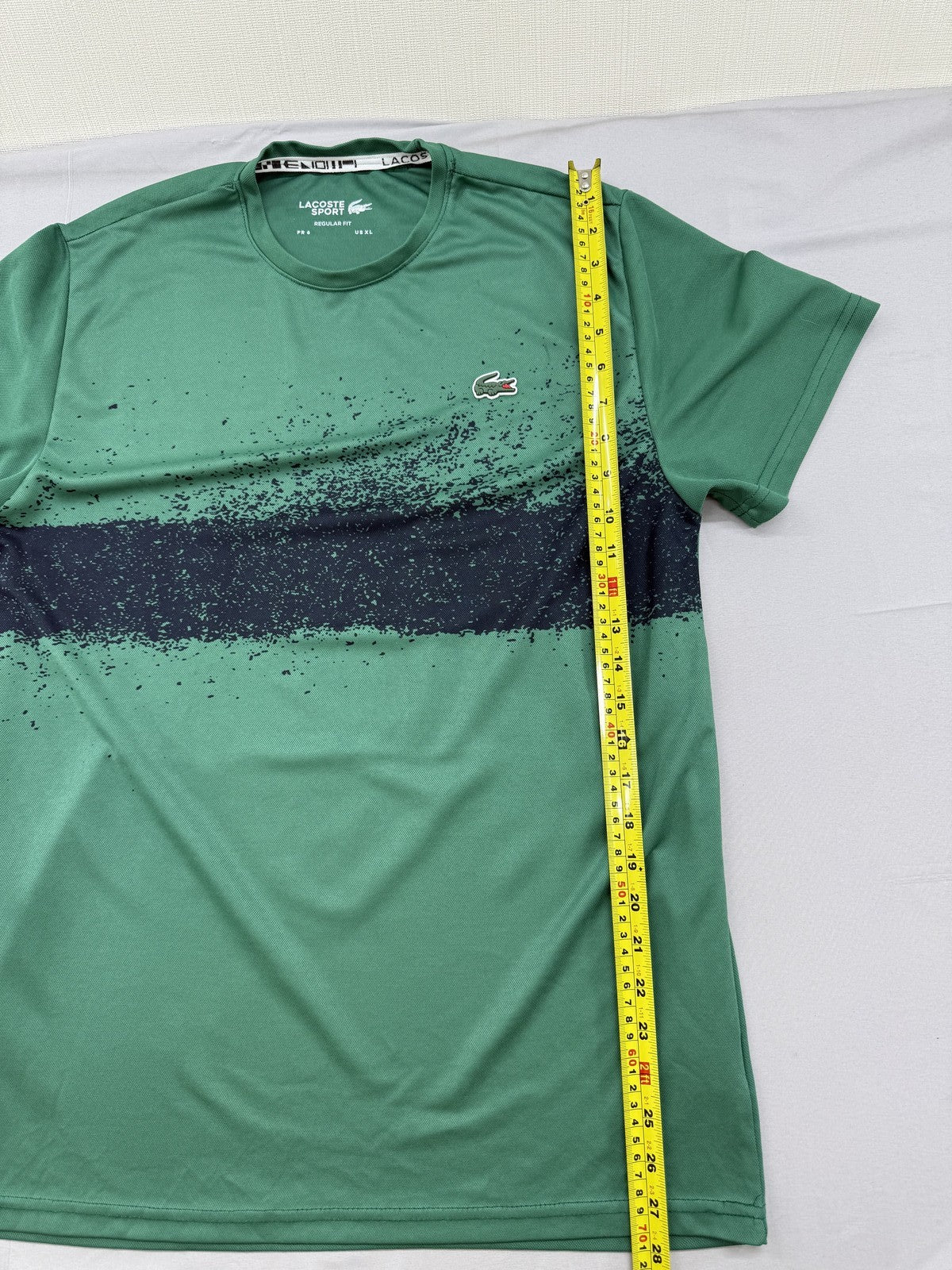Lacoste Sport Green XL T-Shirt Ultra Dry Croc Logo Short Sleeve