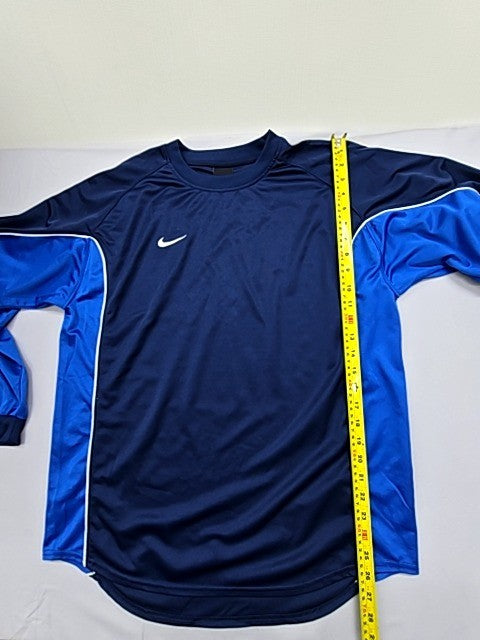 Nike Men's L Navy Blue Long Sleeve Training Jersey Polyester