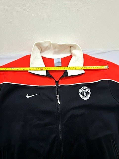 Nike Men's Manchester United Track Jacket Red Black White XL Vintage