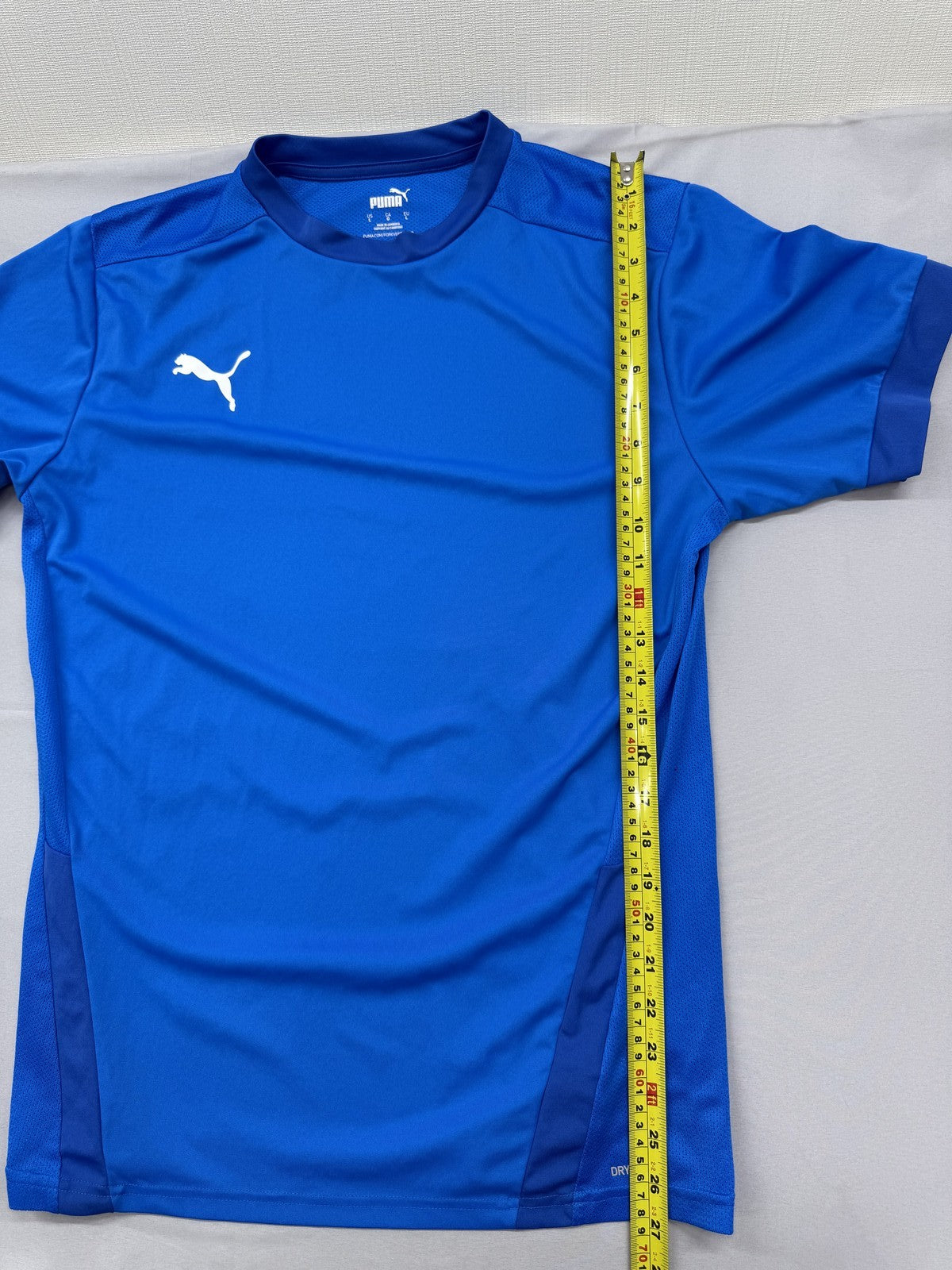 Puma Men's Blue Soccer Jersey L Short Sleeve Crewneck 704710-02