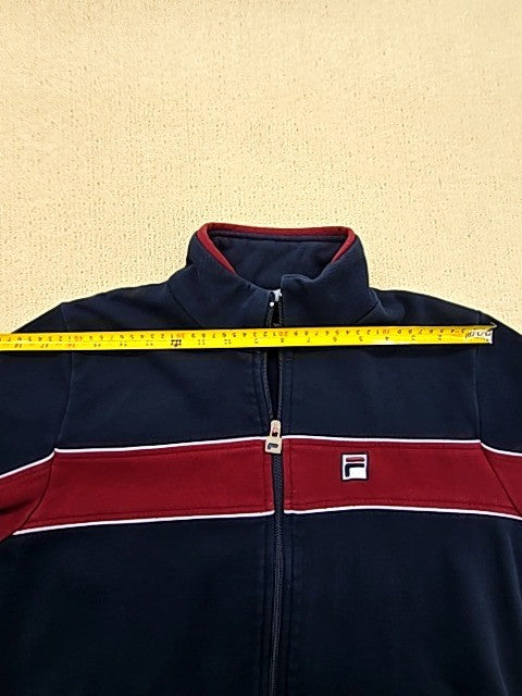 Fila Vintage 90s Retro Track Jacket XXL Navy/Burgundy Full Zip