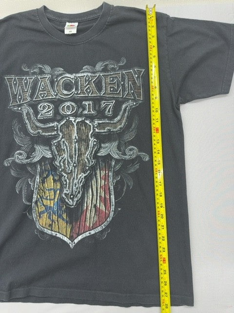 Fruit of the Loom Heavy Metal Fest Black L Short Sleeve Cotton Tee 2017