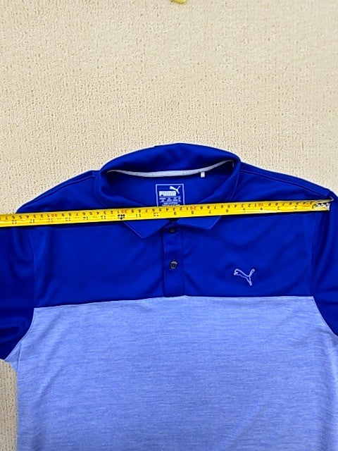 Puma Blue Golf Polo Shirt Men XL Short Sleeve Color Block