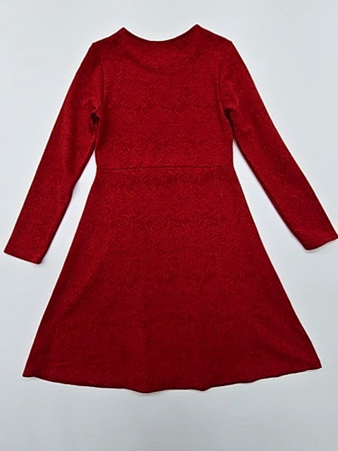 PDI Women's Red Fit & Flare Knee-Length Dress M