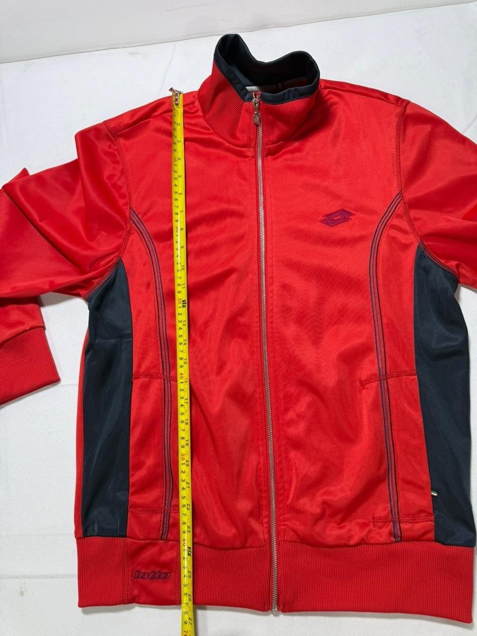 Lotto Red Track Jacket Men's Full Zip Retro Sportswear Size M
