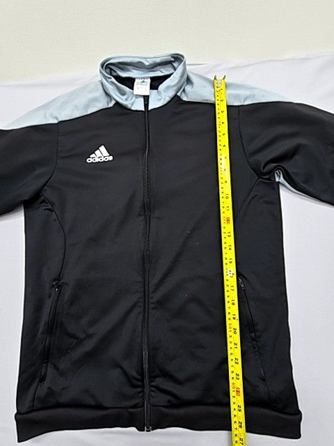 Adidas Men's Black Grey Track Jacket Full Zip Size L