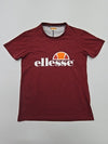 Ellesse Boys Burgundy Logo Graphic T-Shirt Kids XS Regular Condition