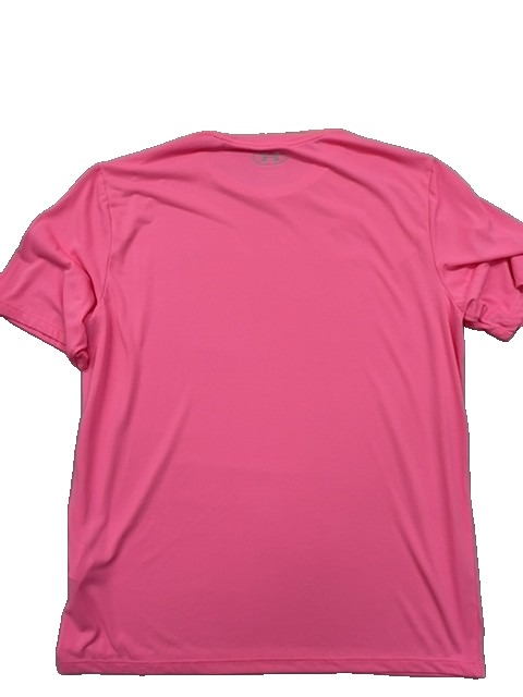 Under Armour Men's Pink T-Shirt – Size S, Short Sleeve